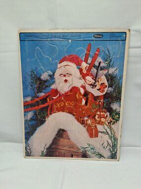 Vintage  Whitman " Presents From Santa" Frame-Tray Puzzle, #4424 1967